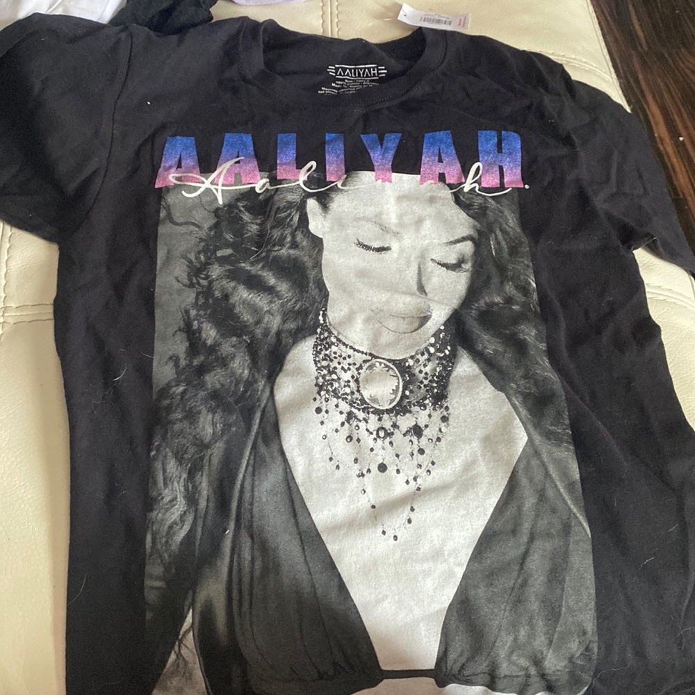 Aliyah black shirt from Spencer’s